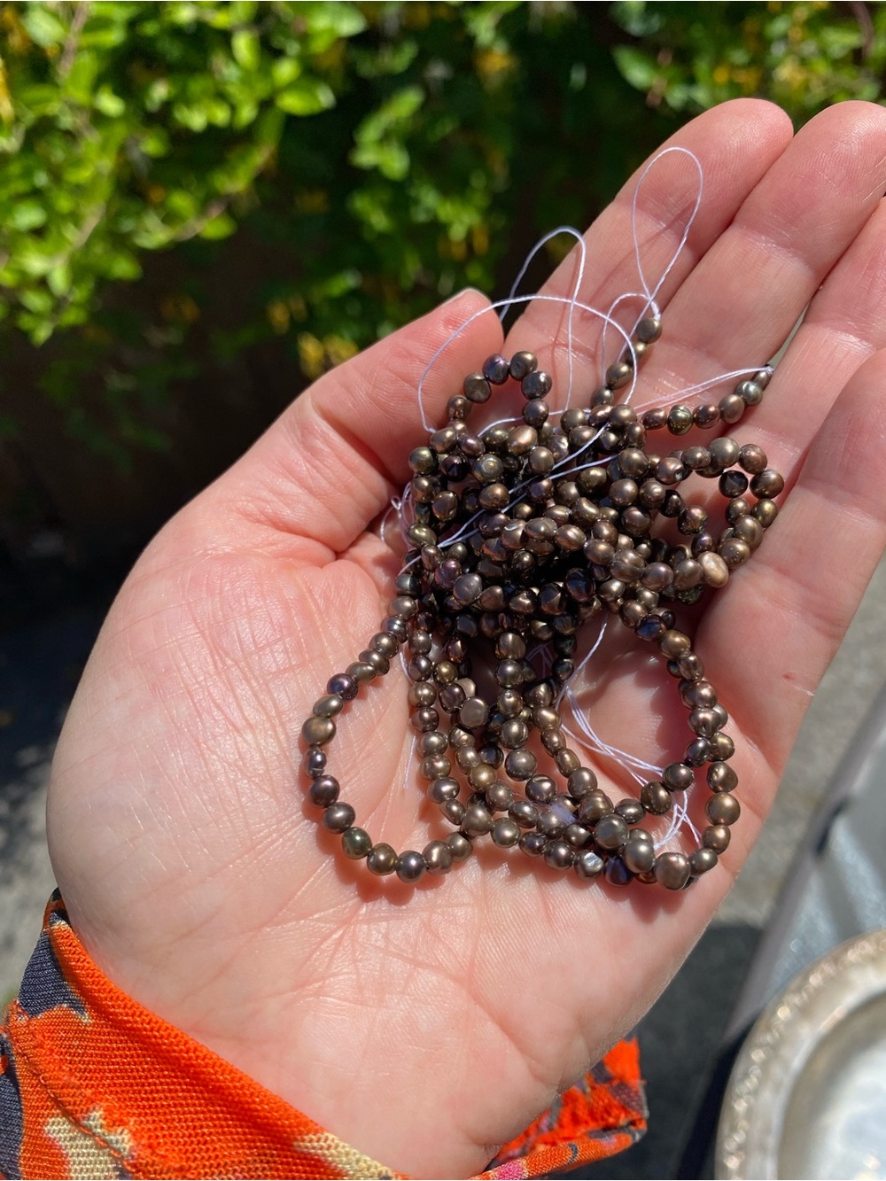 Brown Pearl Bead Strand Necklace - Unbranded